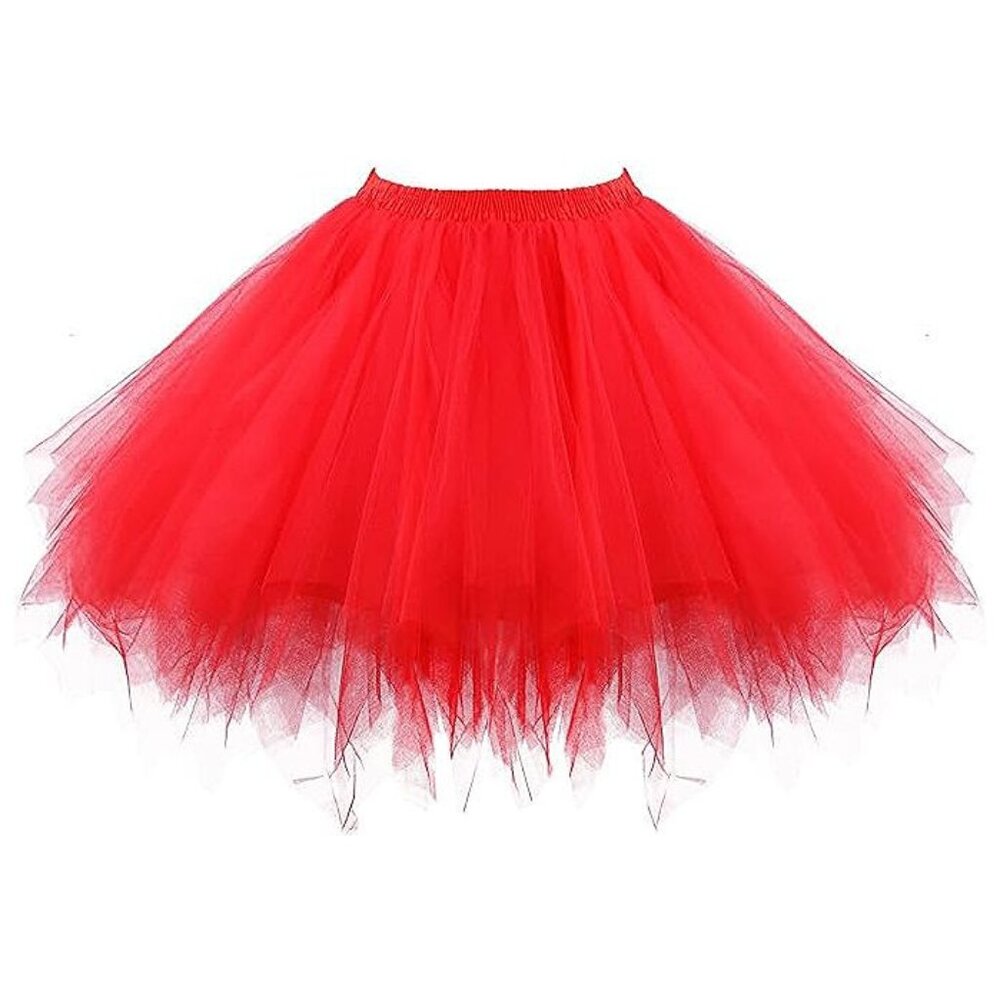 Women's Short Vintage Ballet Skirt Red